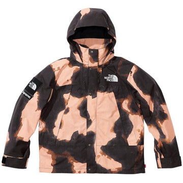 Supreme The North Face Bleached Denim Print Mountain Jacket Black (WORN)