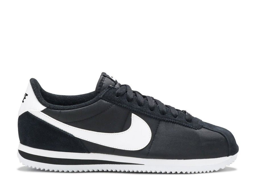 Nike Cortez Basic Nylon Black White-Metallic Silver