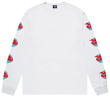Stussy Skateman L/S Tee White