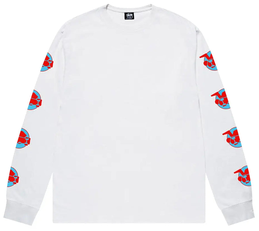 Stussy Skateman L/S Tee White