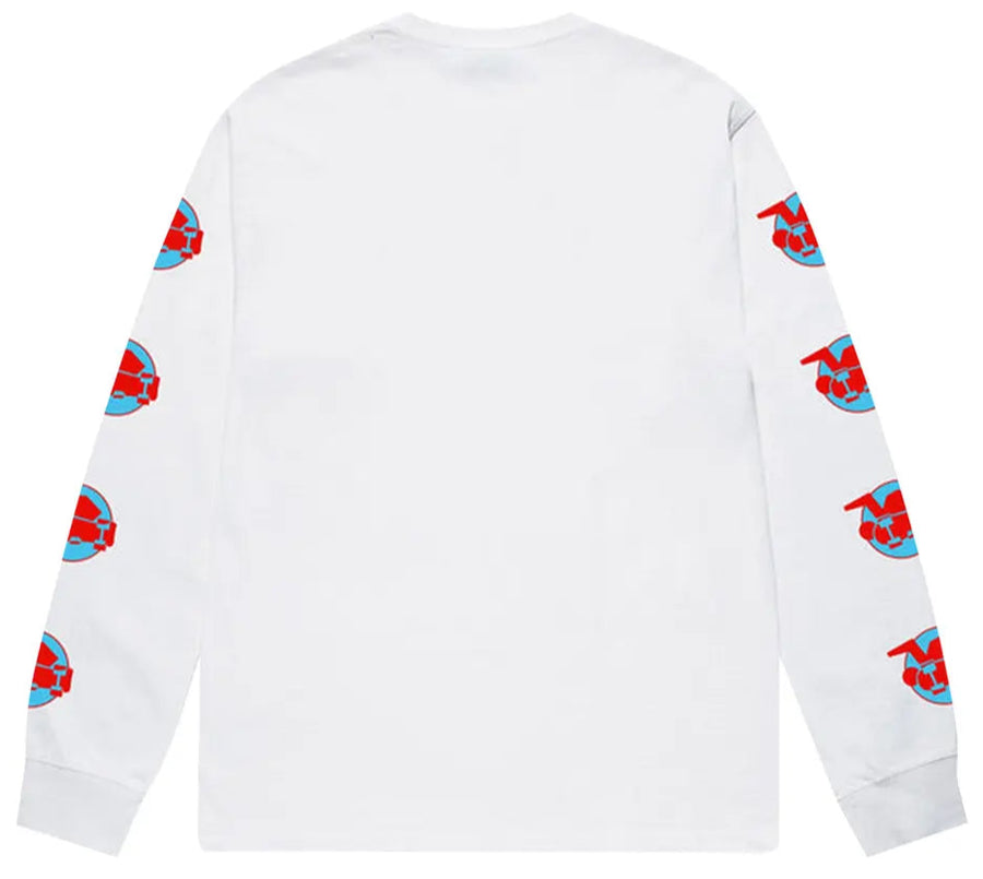 Stussy Skateman L/S Tee White