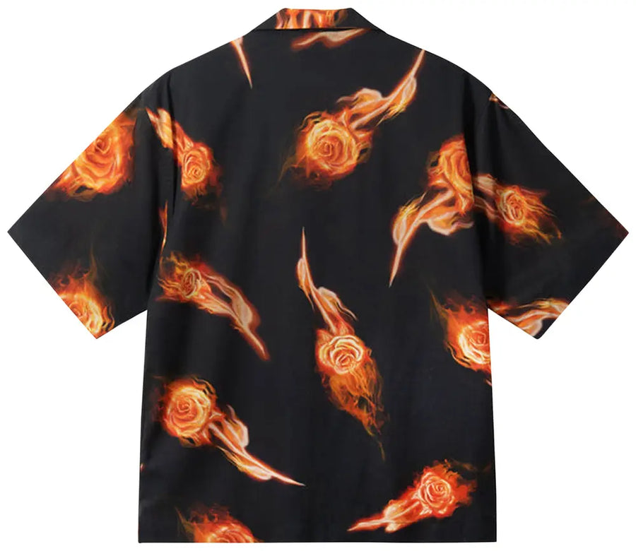 Stussy x Dries Van Noten Flame Rose Shirt Black
