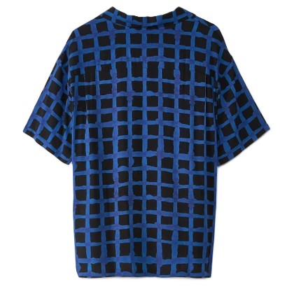 Stussy NOMA Hand Drawn Grid Shirt Black/Blue (WORN)