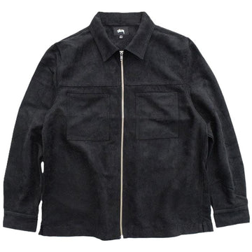 Stussy Micro Suede Work Shirt Black