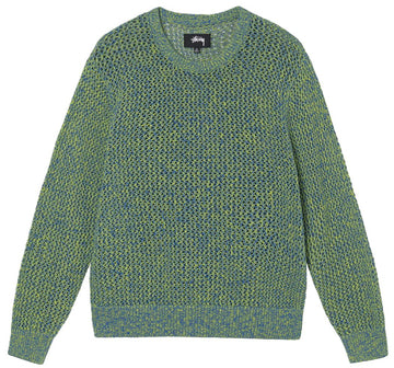 Stussy 2 Tone Loose Gauge Sweater Green