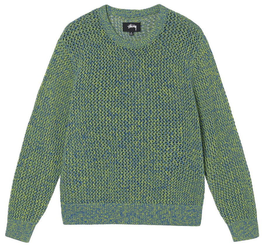 Stussy 2 Tone Loose Gauge Sweater Green