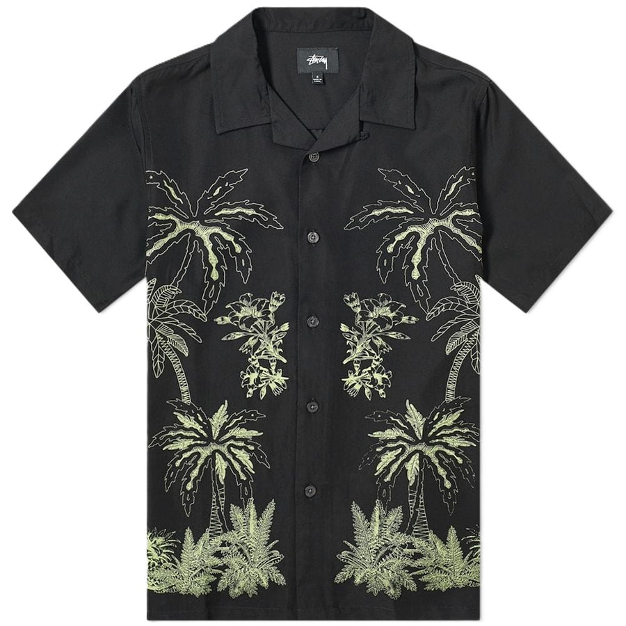 Stussy Palm Tree Shirt Black (WORN)