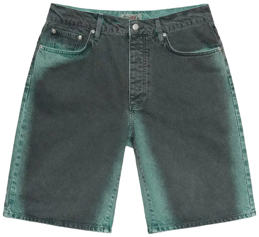 Stussy Big 'Ol Shorts Spray Dye Black (WORN)