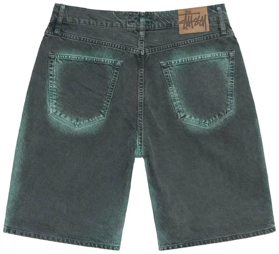 Stussy Big 'Ol Shorts Spray Dye Black (WORN)