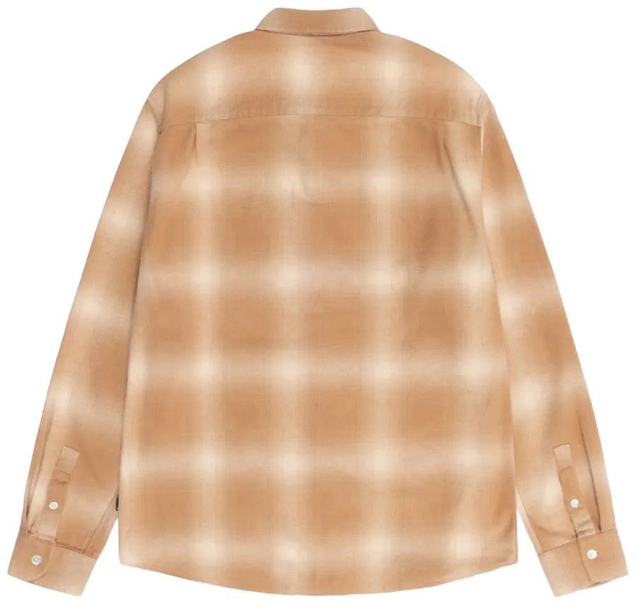 Stussy Bay Plaid Long Sleeve Shirt Tan