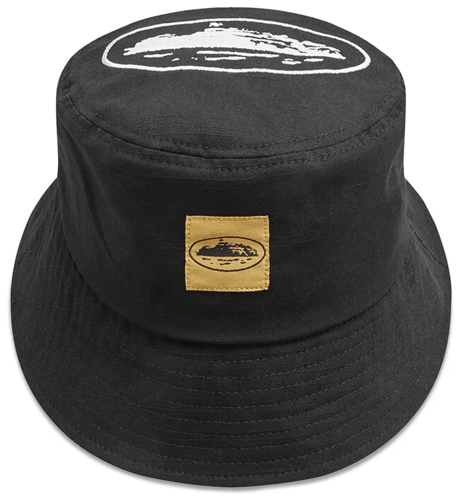 Corteiz OG Island Bucket Hat Black (WORN)