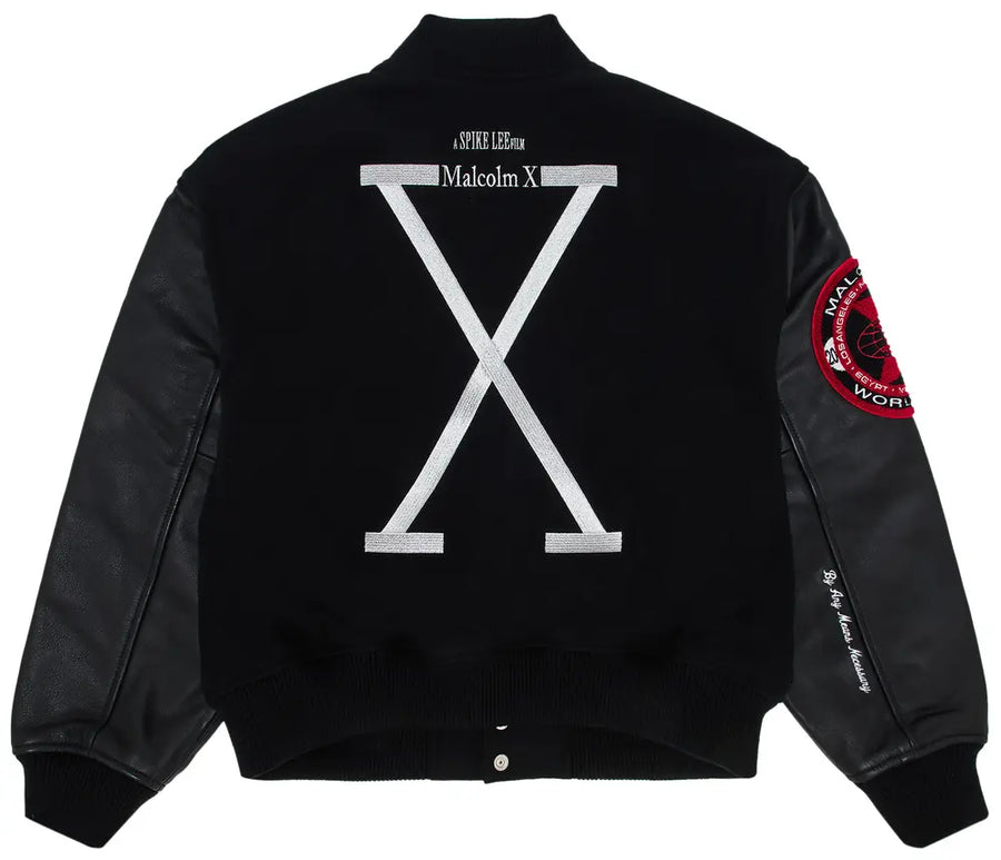 Supreme 40 Acres Malcom X Varsity Jacket Black