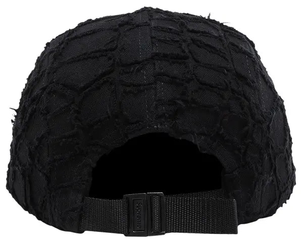 Supreme Frayed Croc Denim Camp Cap Black