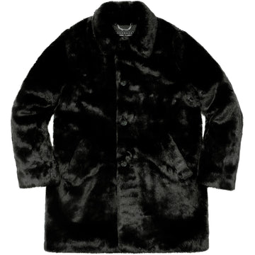 Supreme x Hysteric Glamour Fuck You Faux Fur Coat Black