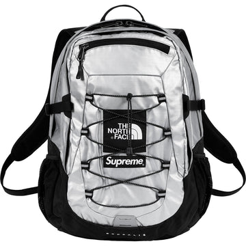 Supreme The North Face Metallic Borealis Backpack Silver (WORN)