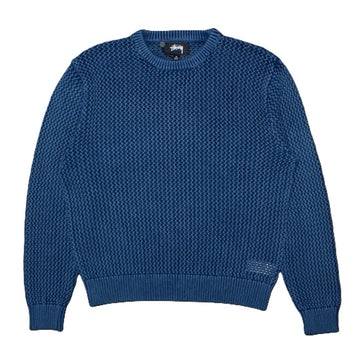 Stussy Pigment Dyed Loose Gauge Sweater Navy (WORN)