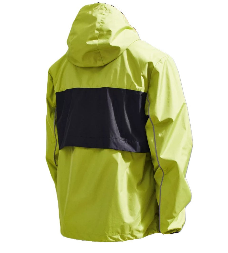 Stussy Nylon Panel Windbreaker Jacket Lime (WORN)