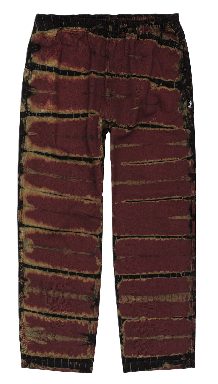 Stussy Rip Dye Beach Pant Red (WORN)