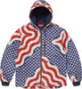 Supreme Flag Quilted Hooded Work Jacket Multicolor