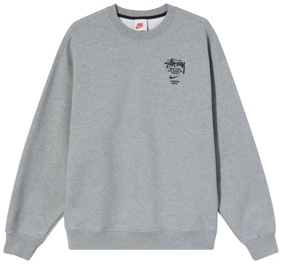 Nike x Stussy International Crew Crewneck Grey