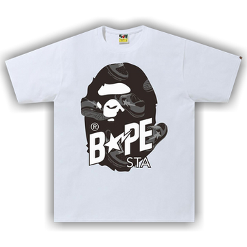 BAPE Random Bape Sta Ape Head Relaxed Tee 'White/Black'