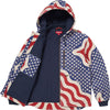 Supreme Flag Quilted Hooded Work Jacket Multicolor