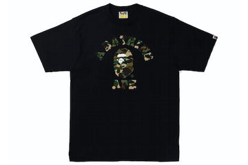 BAPE 1st Camo Crazy College Tee Black