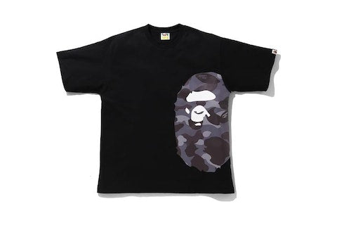 BAPE Color Camo Side Big Ape Head Relaxed Tee Black/Burgundy