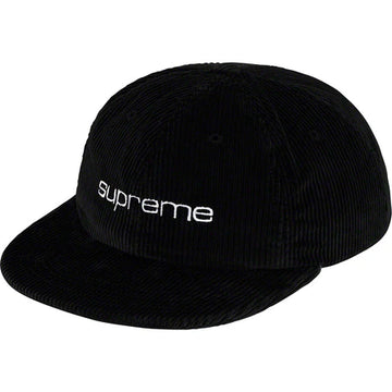 Supreme Corduroy Compact Logo 6 panel Black