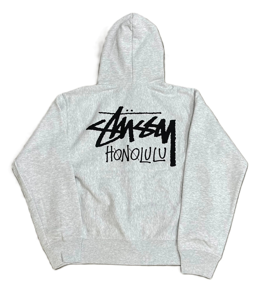 Stussy Honolulu Chapter Zip Up Sweater Grey