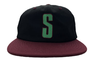 Stussy 2-Tone Vintage Cap Black/Burgundy