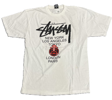 Stussy x Eric Elms Wish You Were Here Tee White