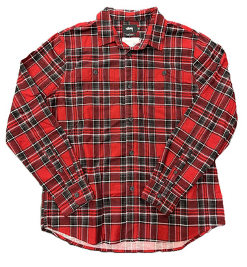 Stussy Tartan Button Up Red/Grey