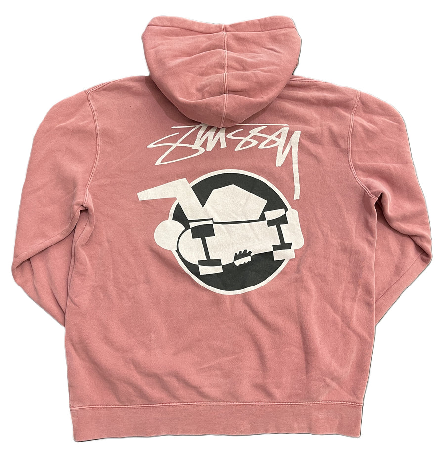 Stussy Pigment Dyed Skateman Hoodie Mauve (WORN)