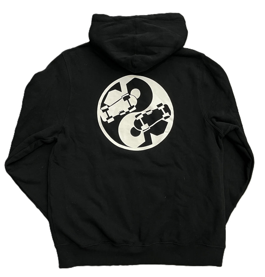 Stussy Yin Yang Skateman Hoodie Black (WORN)
