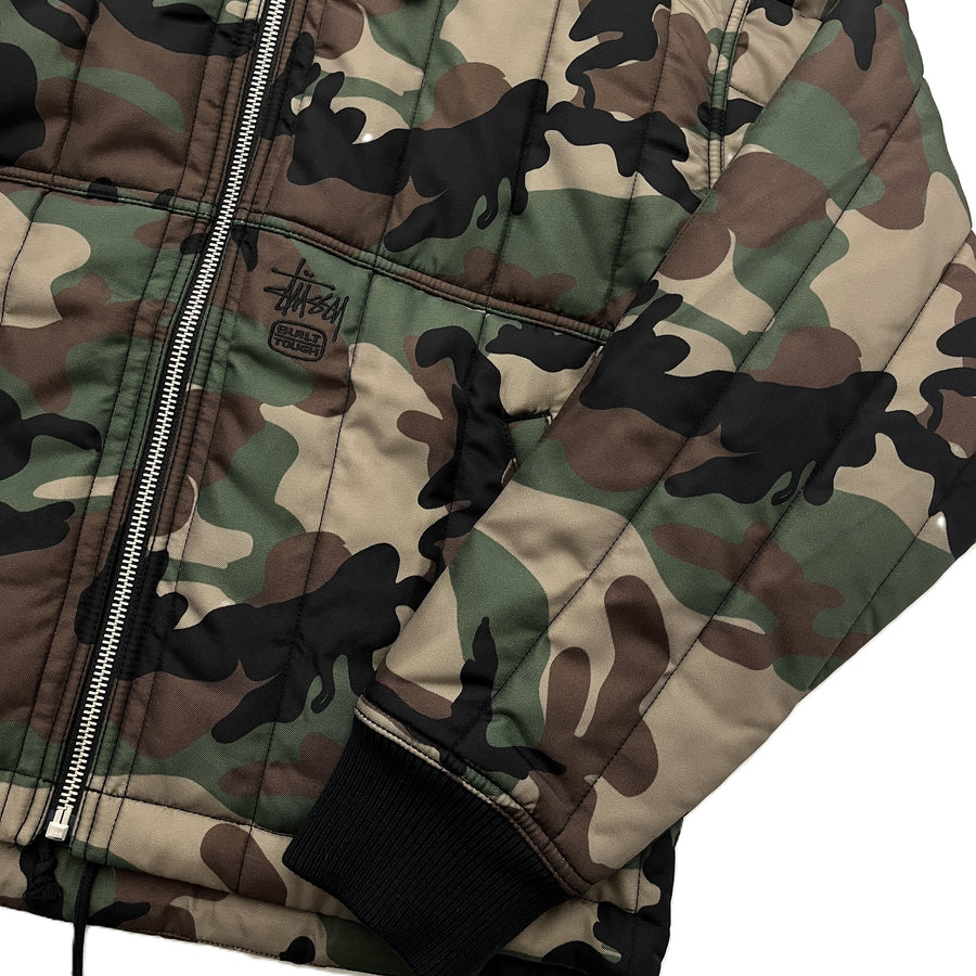 Stussy Work Jacket Quilted Nylon Woodland Camo