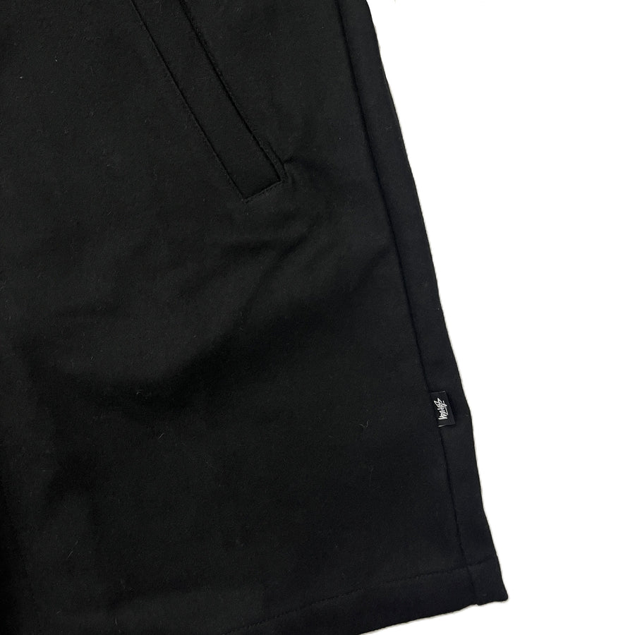 Stussy Wool Trench Coat Black (WORN)