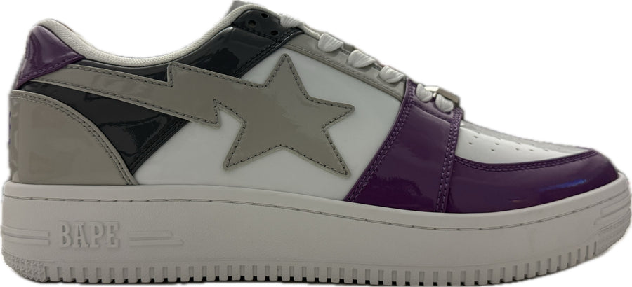A Bathing Ape Bapesta White Purple Grey
