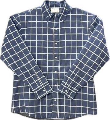 JJJJound Thermal Flannel Shirt Navy (WORN)