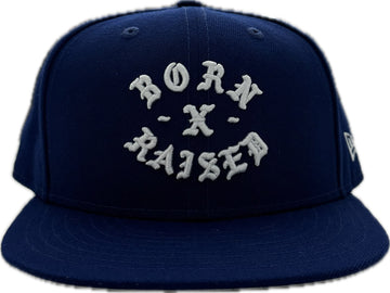 Born X Raised Rocker New Era Fitted Hat Blue