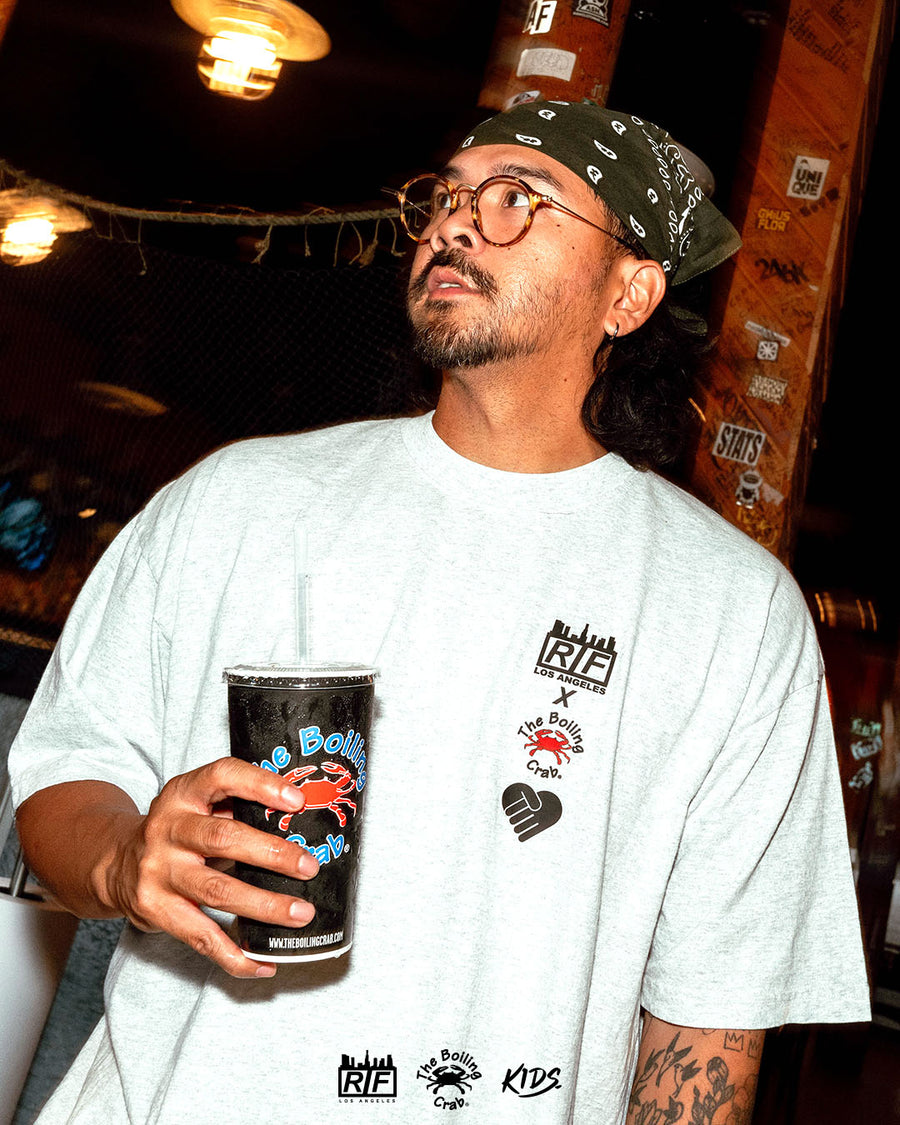 RIF LA x Boiling Crab x NPCF 'GPHGK' Tee Grey