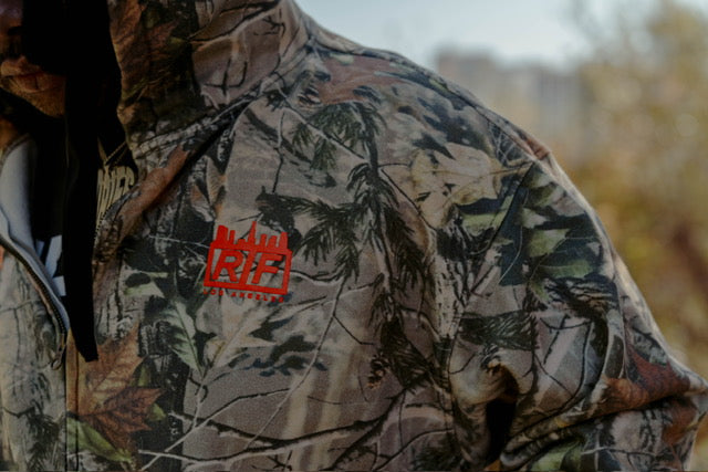 RIF ‘Duck Hunter’ Woodland Camo Zip Up Hoodie