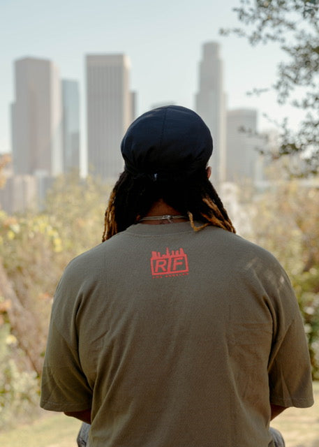 RIF Classic Logo Tee Olive/Safety Orange