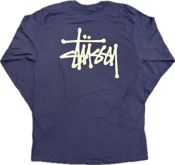 Stussy Basic Logo L/S Tee (Dark Purple)