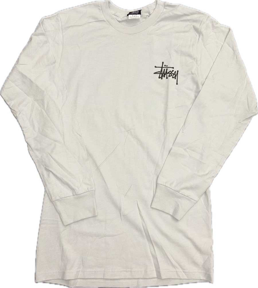 Stussy Basic Logo L/S Tee (Cool Grey)