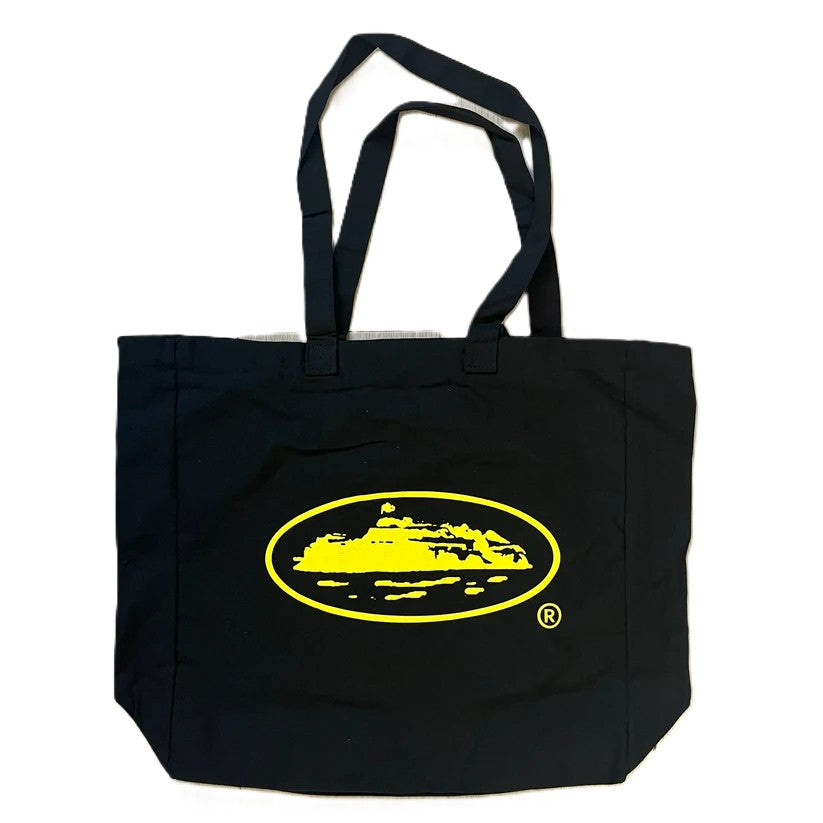 Corteiz OG Island Logo Tote Black Yellow