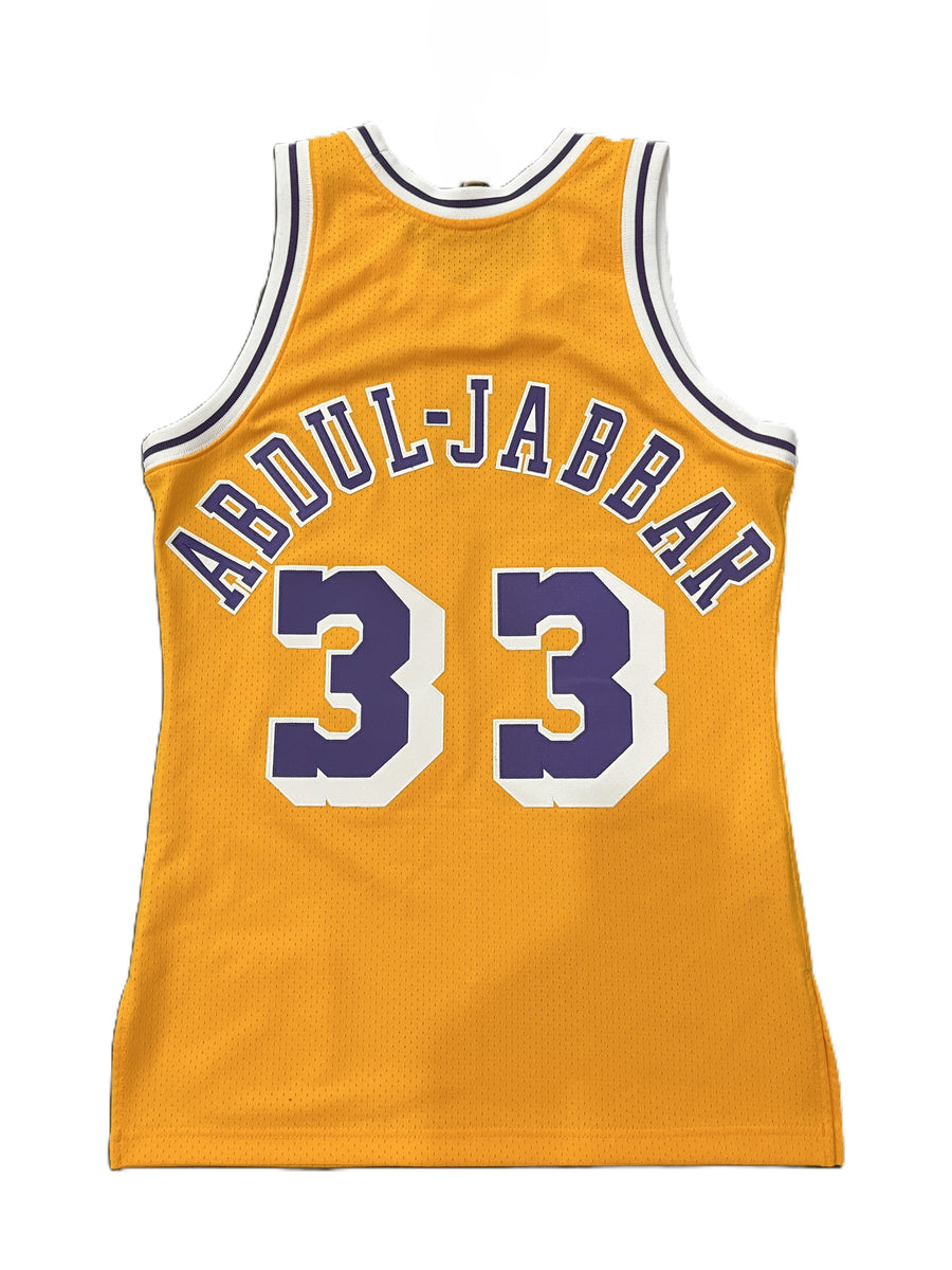 Mitchell & Ness Los Angeles Lakers Kareem Abdul-Jabbar Home Jersey 1984-1985 Yellow