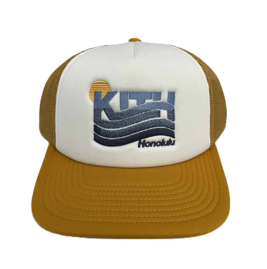 Kith Honolulu Waves Trucker Hat Yellow