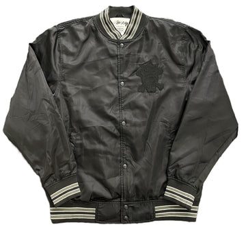 Stussy Skull Embroidery Bomber Jacket Black (WORN)