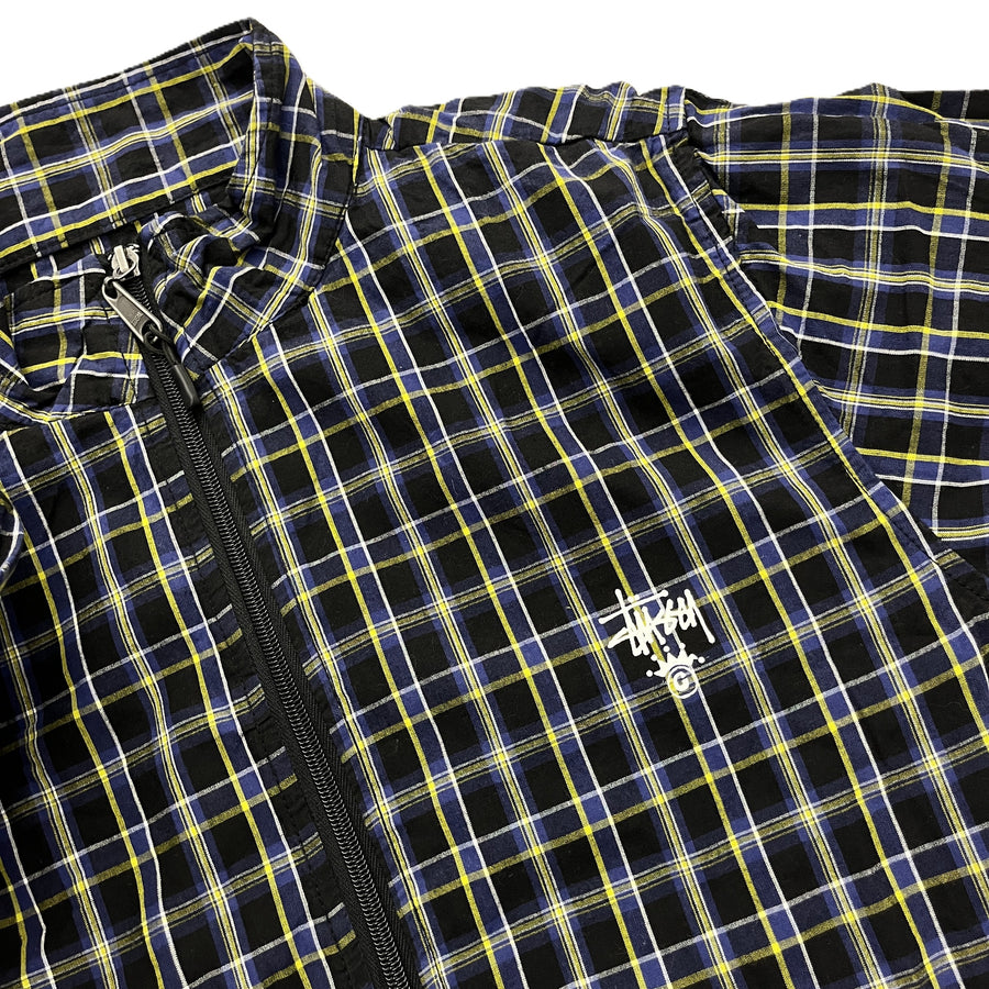 Stussy Vintage Blackout Plaid Jacket Black Yellow
